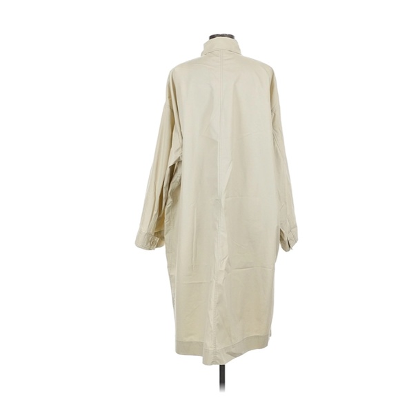 Uniqlo U Beige Modern Oversized Japanese Trench Coat Fall - Picture 3 of 4
